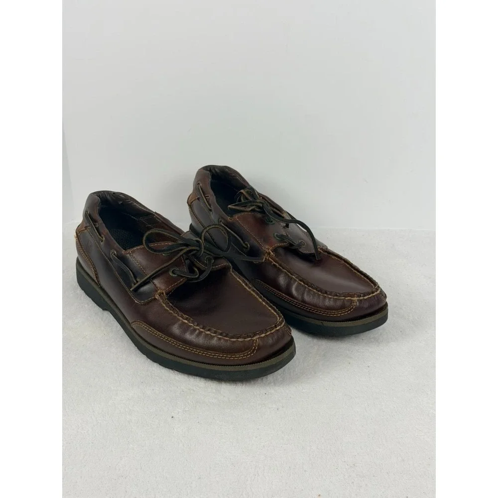 Sperry Top-Sider Stingray Men's Size 12W Brown Leather Boat Shoes 0578633
